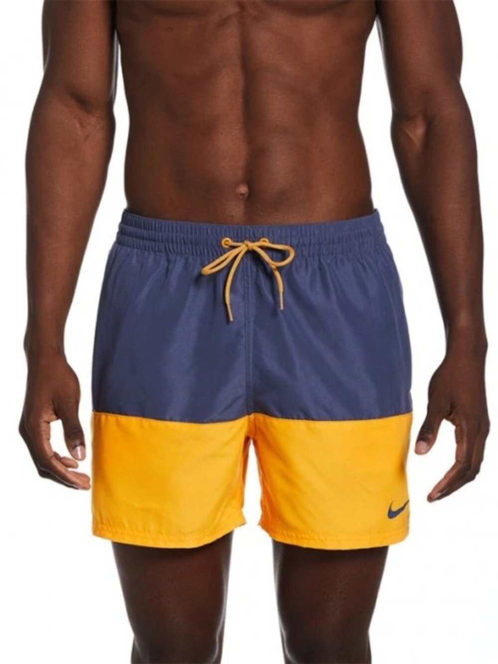 *NWT Nike Men's Split Volley 9" Swim Shorts - Orange/Grey